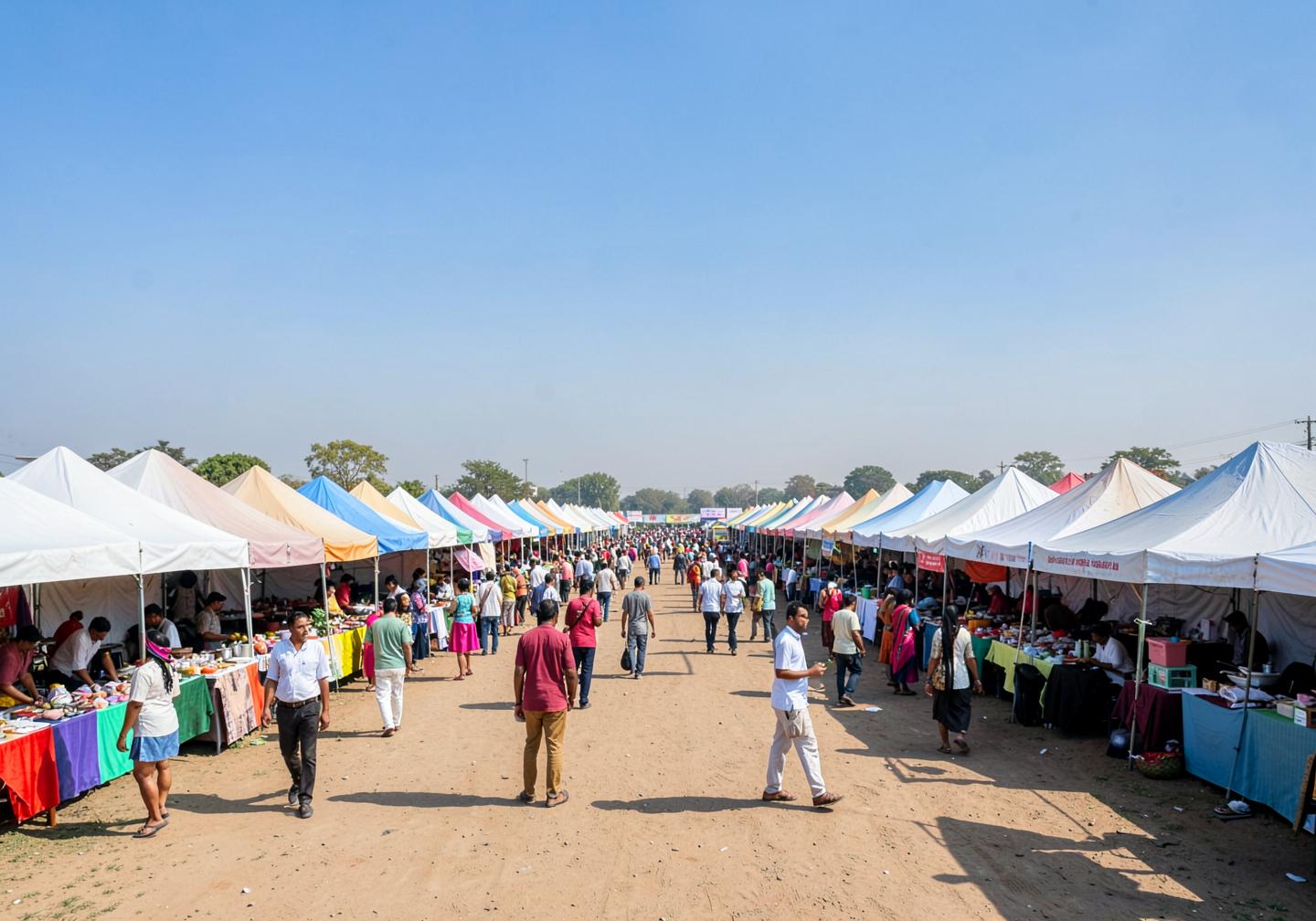 खुले मैदान में लगे कृषि व MSME मेले